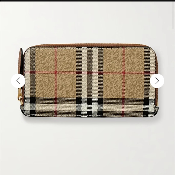 Burberry Checked Textured Leather Wallet - Picture 1 of 11